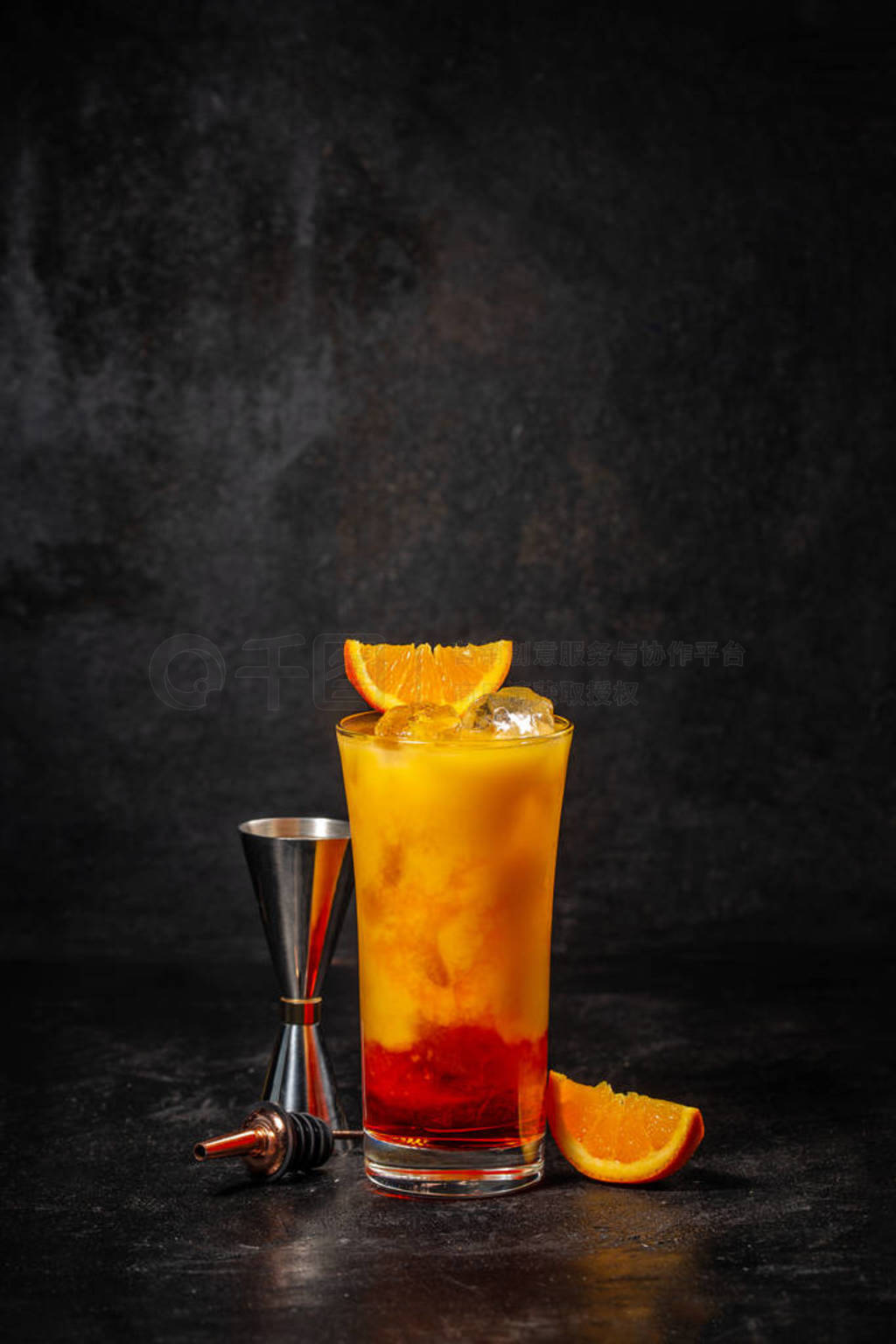 Cocktail with orange juice