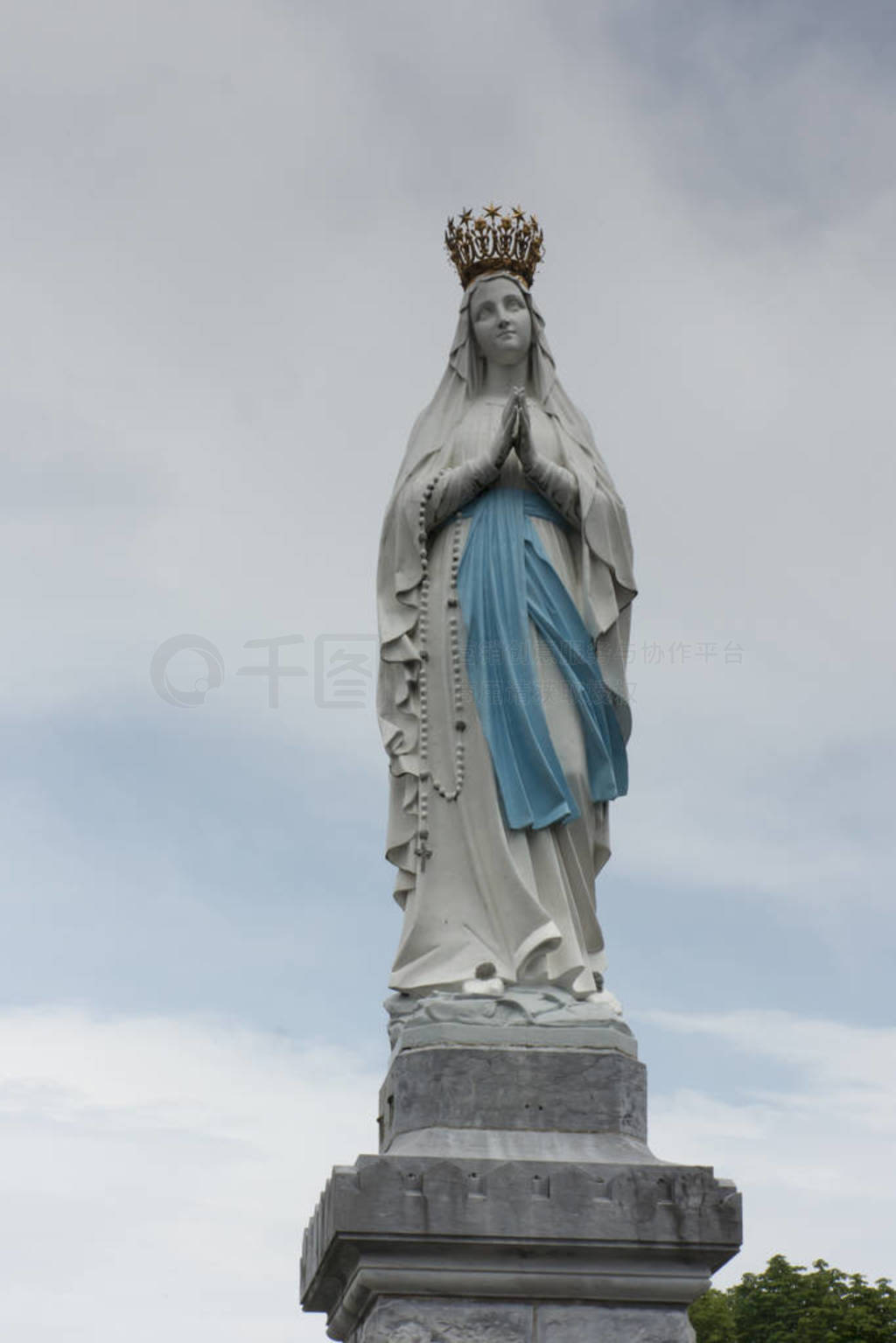Statue of Our Lady of Immaculate Conception. Lourdes, France,