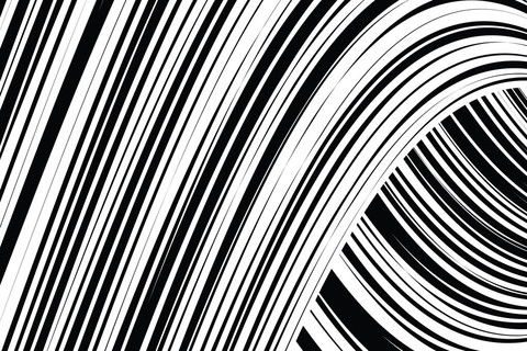 抽象扭曲的黑白线条背景