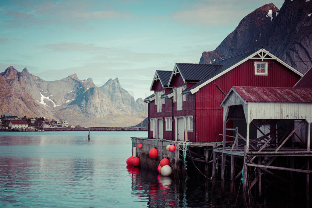 Reine fishing village on Lofoten islands, Nordland. Norway.