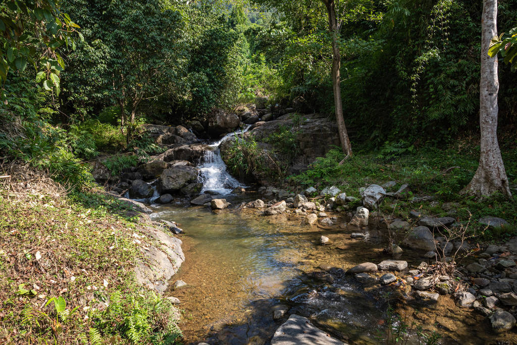 Kaeng Yuy waterfall at Vang Vieng , Laos. Southeast Asia.