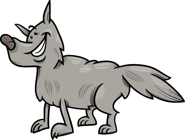 灰太狼动物卡通插图