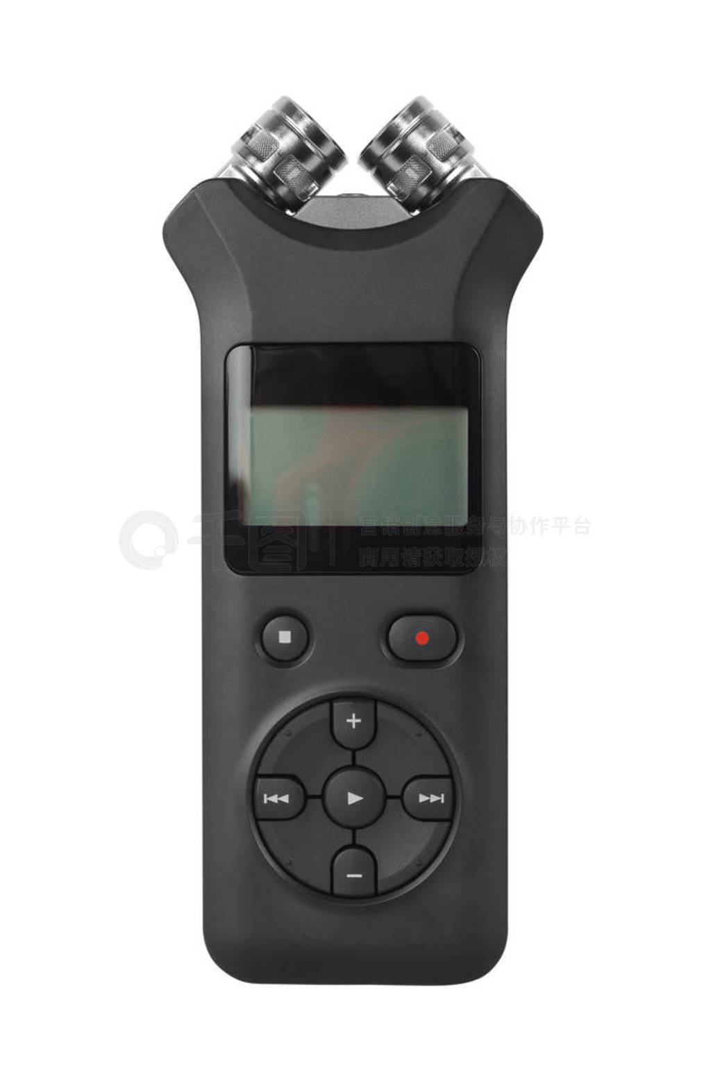 Electronic audio device - Front view portable digital Recorder.