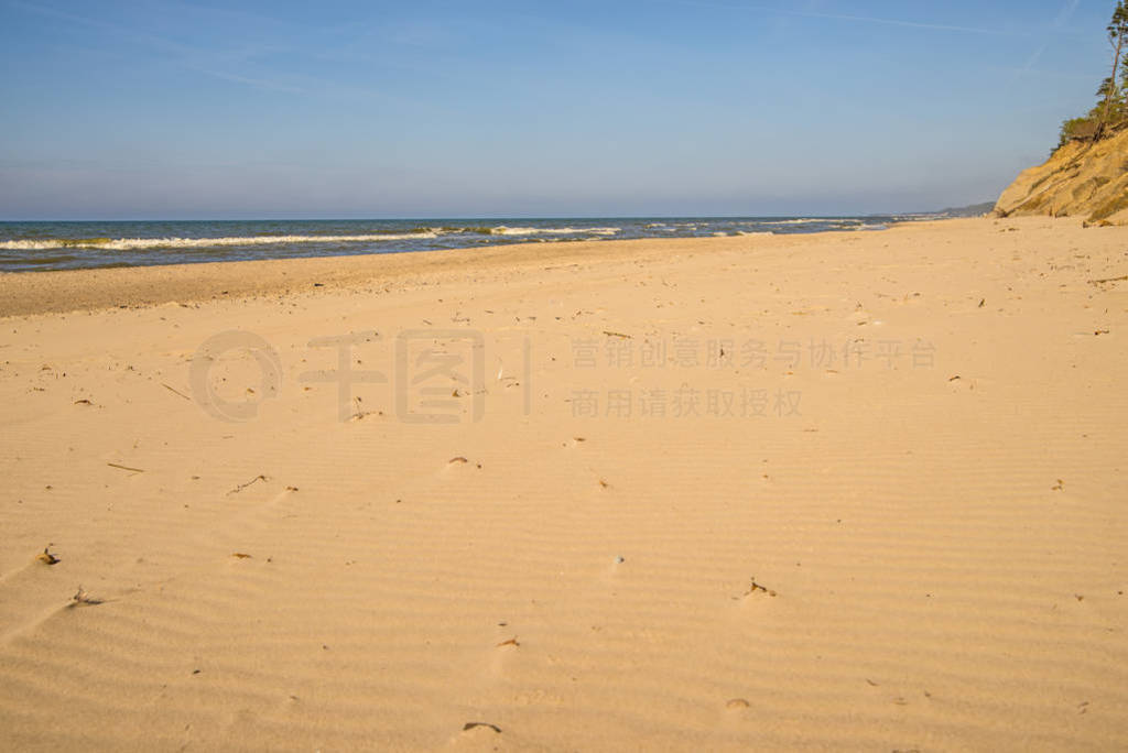 beach of the Baltic Sea in Orzechowo, Poland