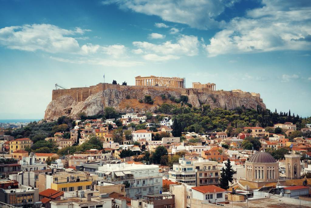 Athens skyline rooftop