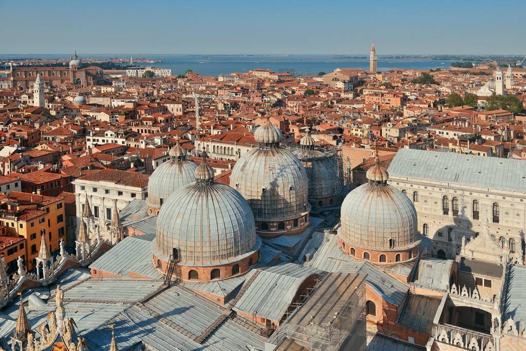 Venice skyline viewed from above