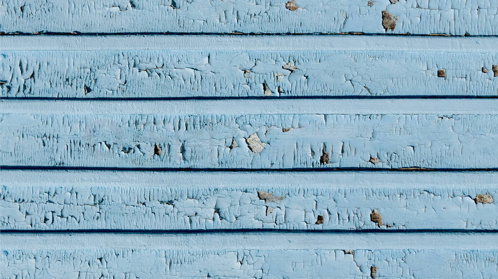 Rough old wood with peeling paint background texture.