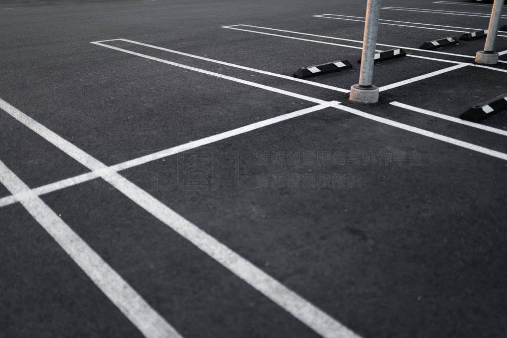 Empty parking lots during Golden Hour sunset at a popular typica