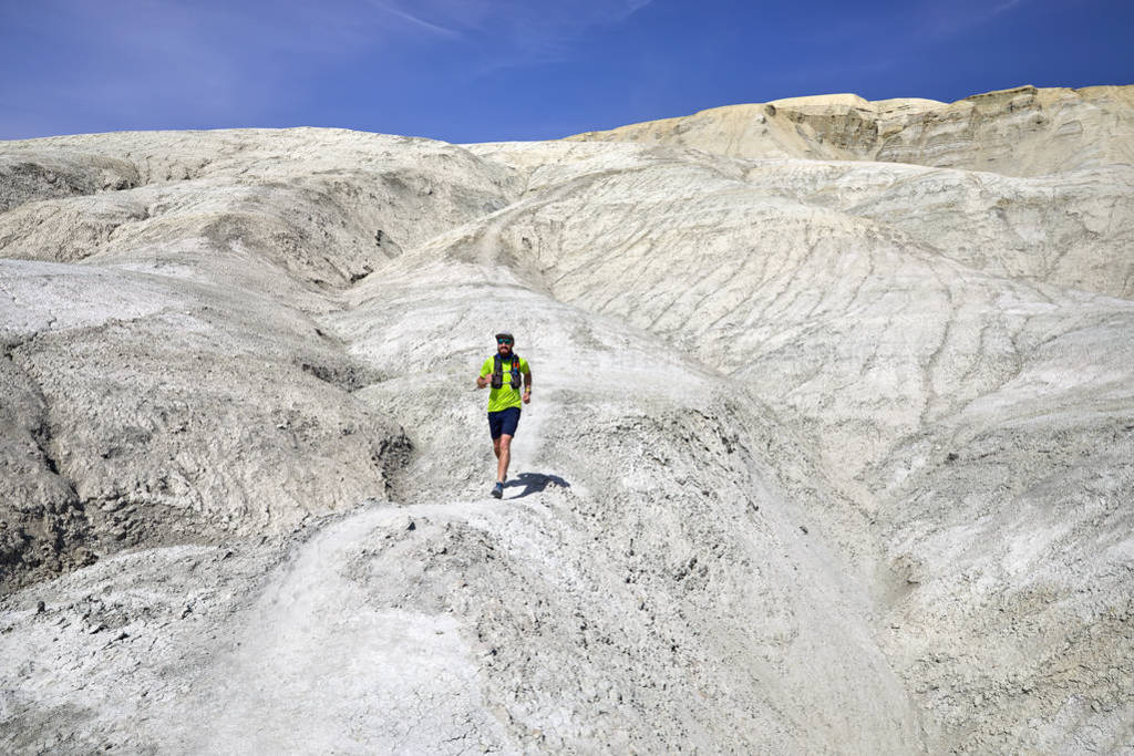 Trail running in the desert