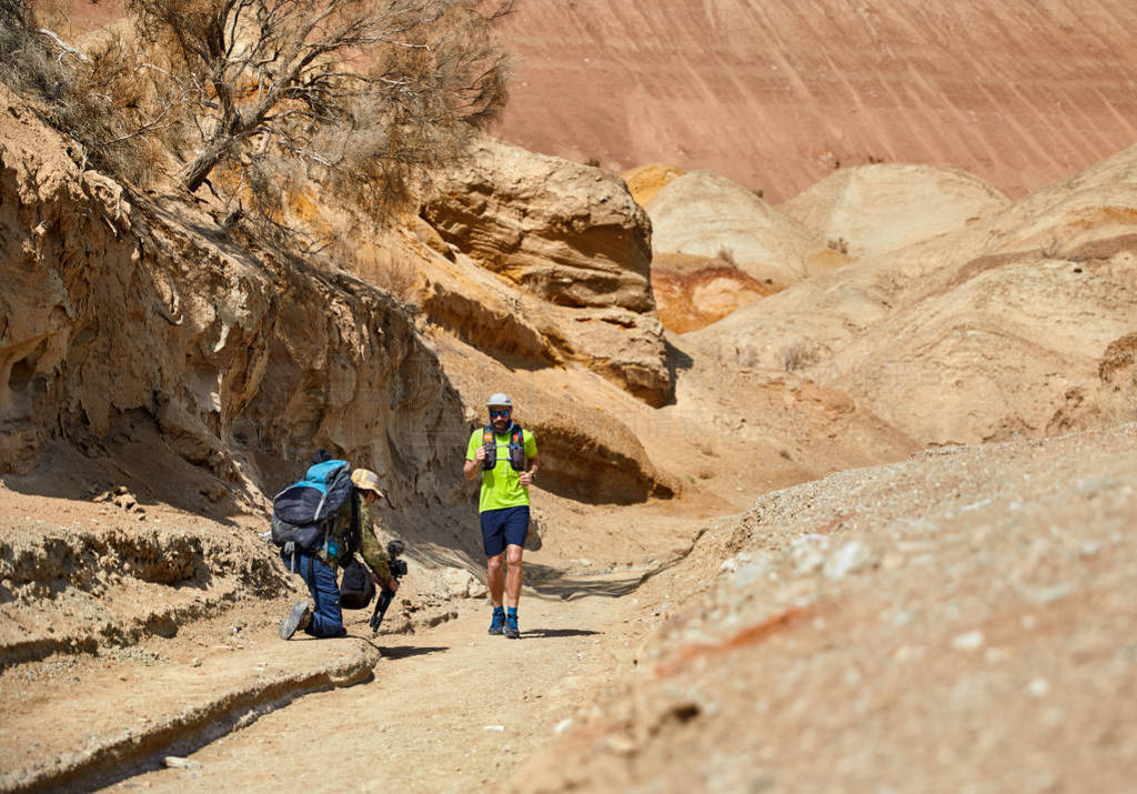 Trail running in the desert