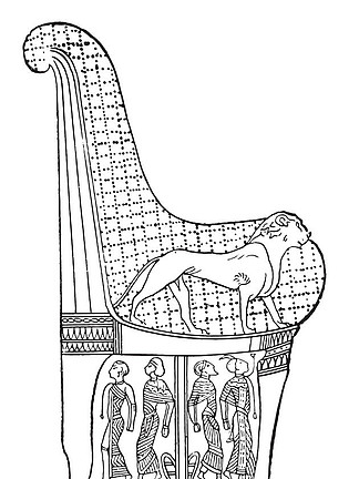 埃及扶手椅, 老式雕刻插图古代古董家族的私生活1881