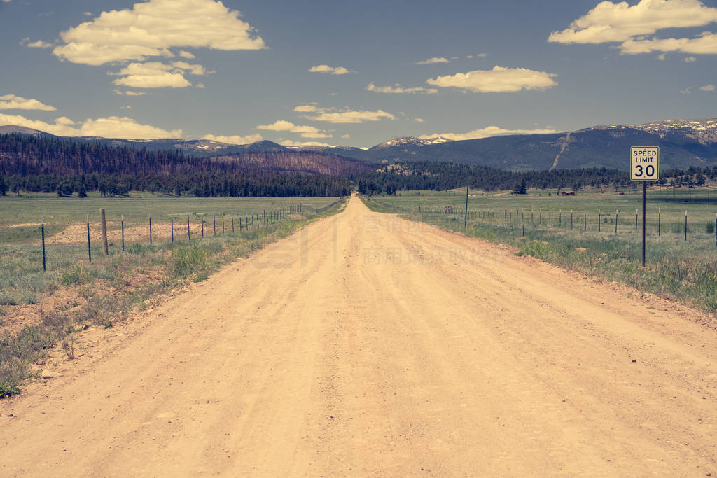 Empty dirt road in Colorado