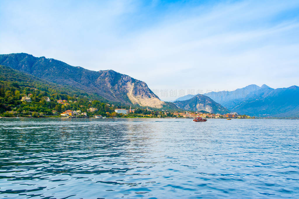 Sunset landscape of Lake Maggiore, Italy