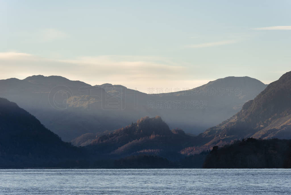 Stunning long exposure landscape image of Derwent Water in Lake