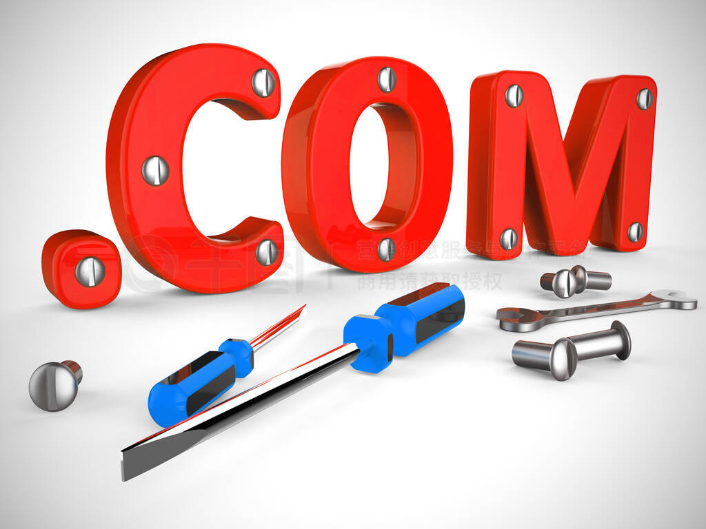 Dot com concept icon means online business or website company -