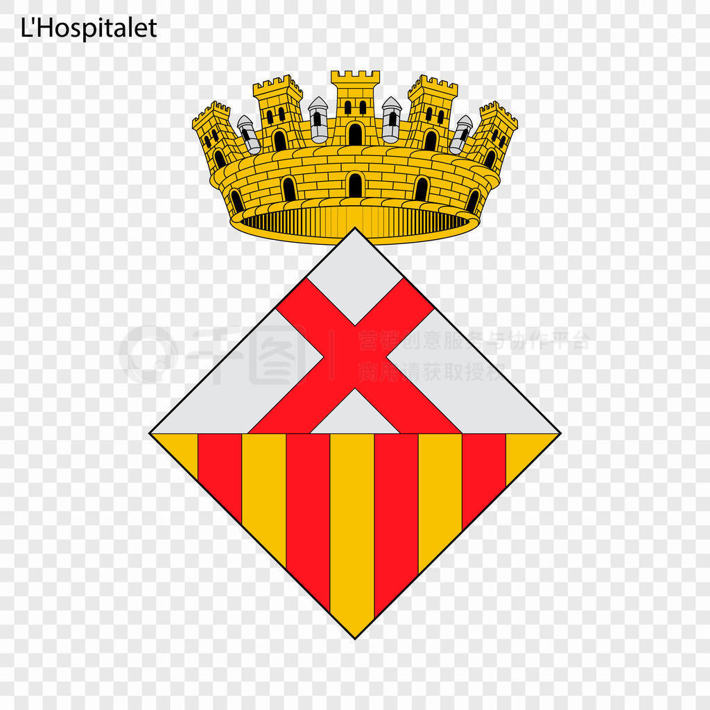 Hospitalet. City of Spain. Vector illustration