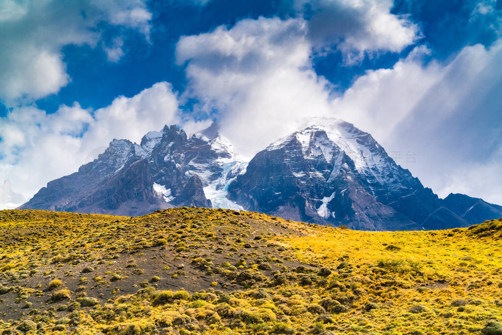 Natural landscape of Torres del Paine National Park in Chilean