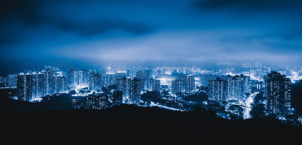 Aerial view of Hong Kong Downtown, Republic of China. Financial