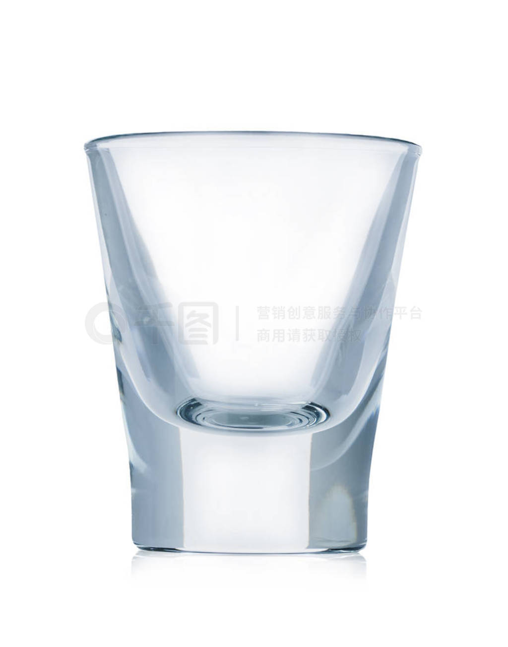 empty glass for a strong alcoholic drink