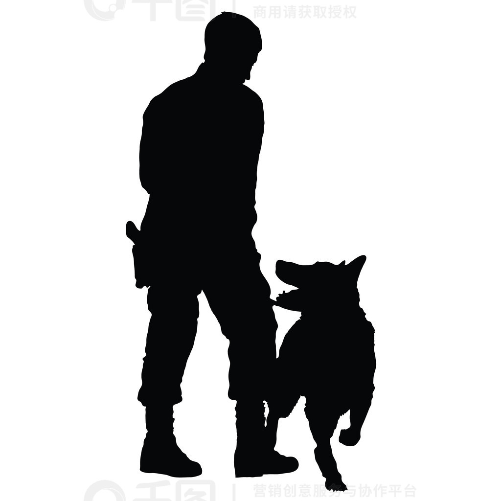 女警警犬警察图片素材-编号07949172-图行天下