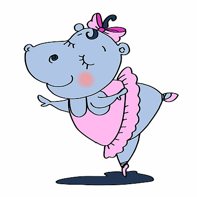 芭蕾 hypopotamus 动物河马