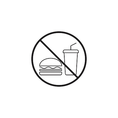 禁止吃东西标识简笔画图片