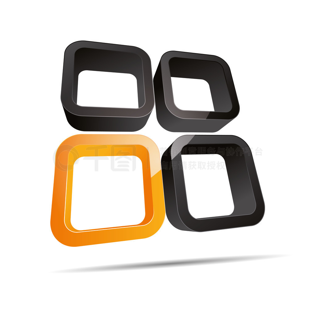 3d ˾ɫ̫ƵļԲĶάݼͼ logo ̱