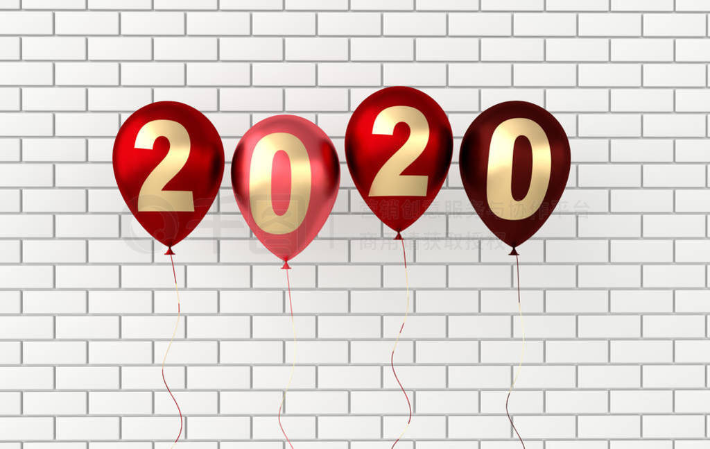 New year 2020 celebration background. Golden numbers 2020
