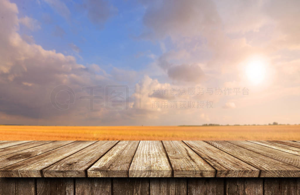 Empty wooden table background