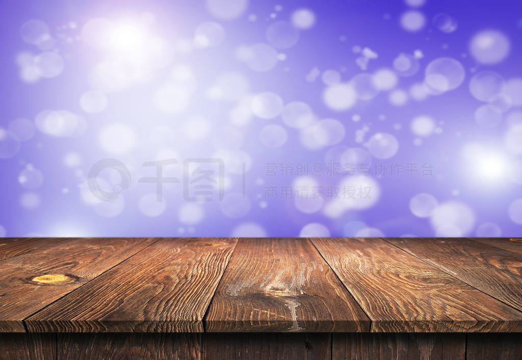 Empty wooden table background