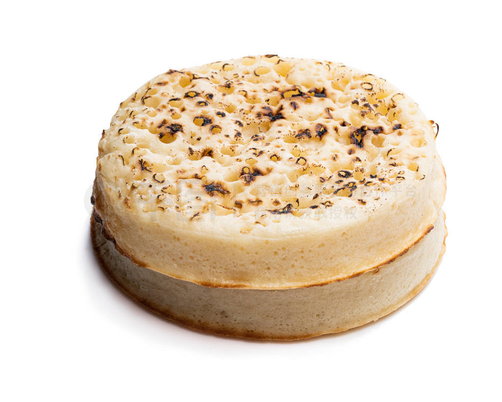 Giant crumpets isolated on white background