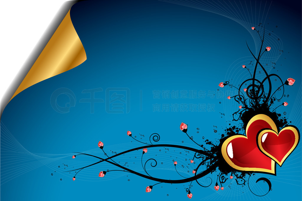 Beautiful Valentine?s day dark blue background