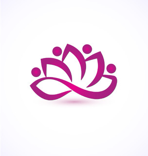 紫莲花花 logo 矢量