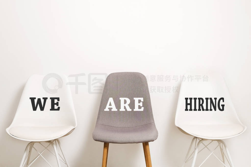 gray. Human resources campaign to find new workers for vacant j