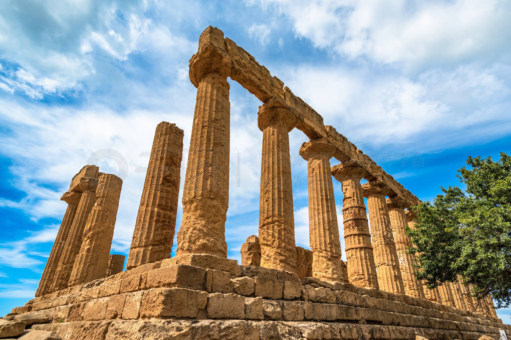 Temple of Juno in the Valley of the Temples, Agrigento, Sicily,