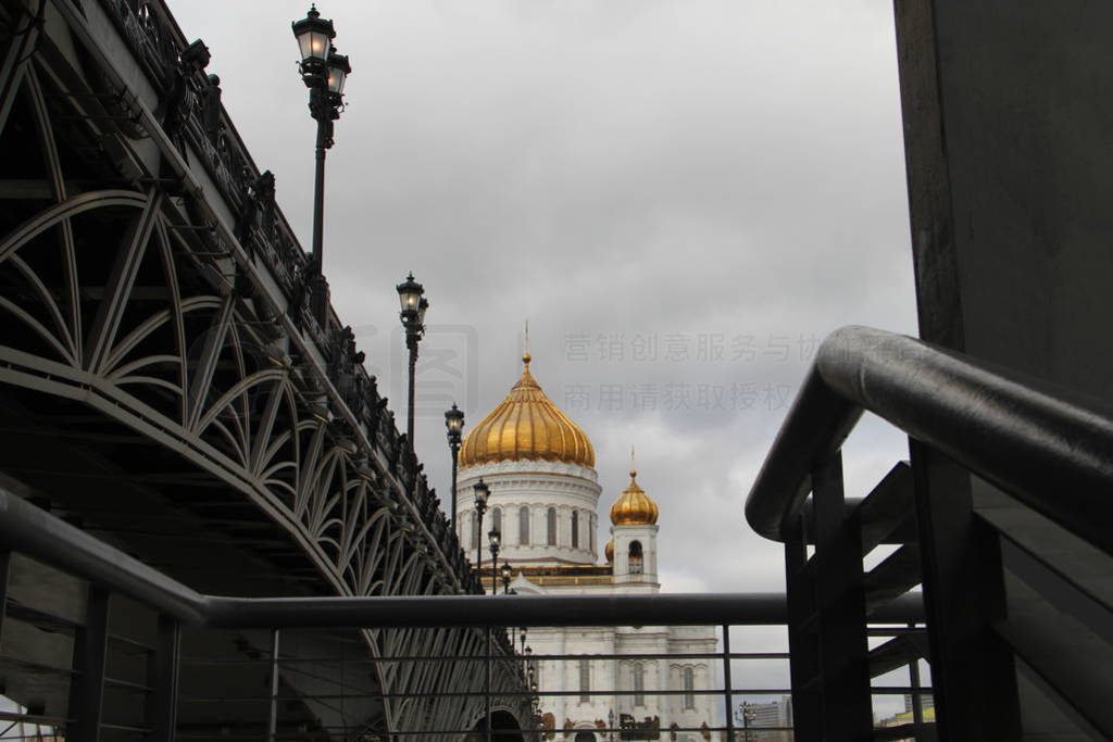 View of the Cathedral of Christ the Savior and the bridge