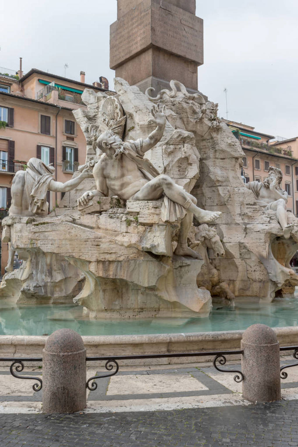 Statue of the god Zeus in Bernini's Fountain of the Four Rivers