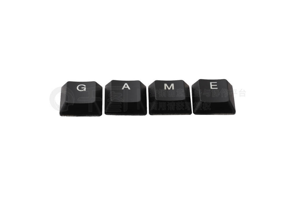Word game written on keyboard.