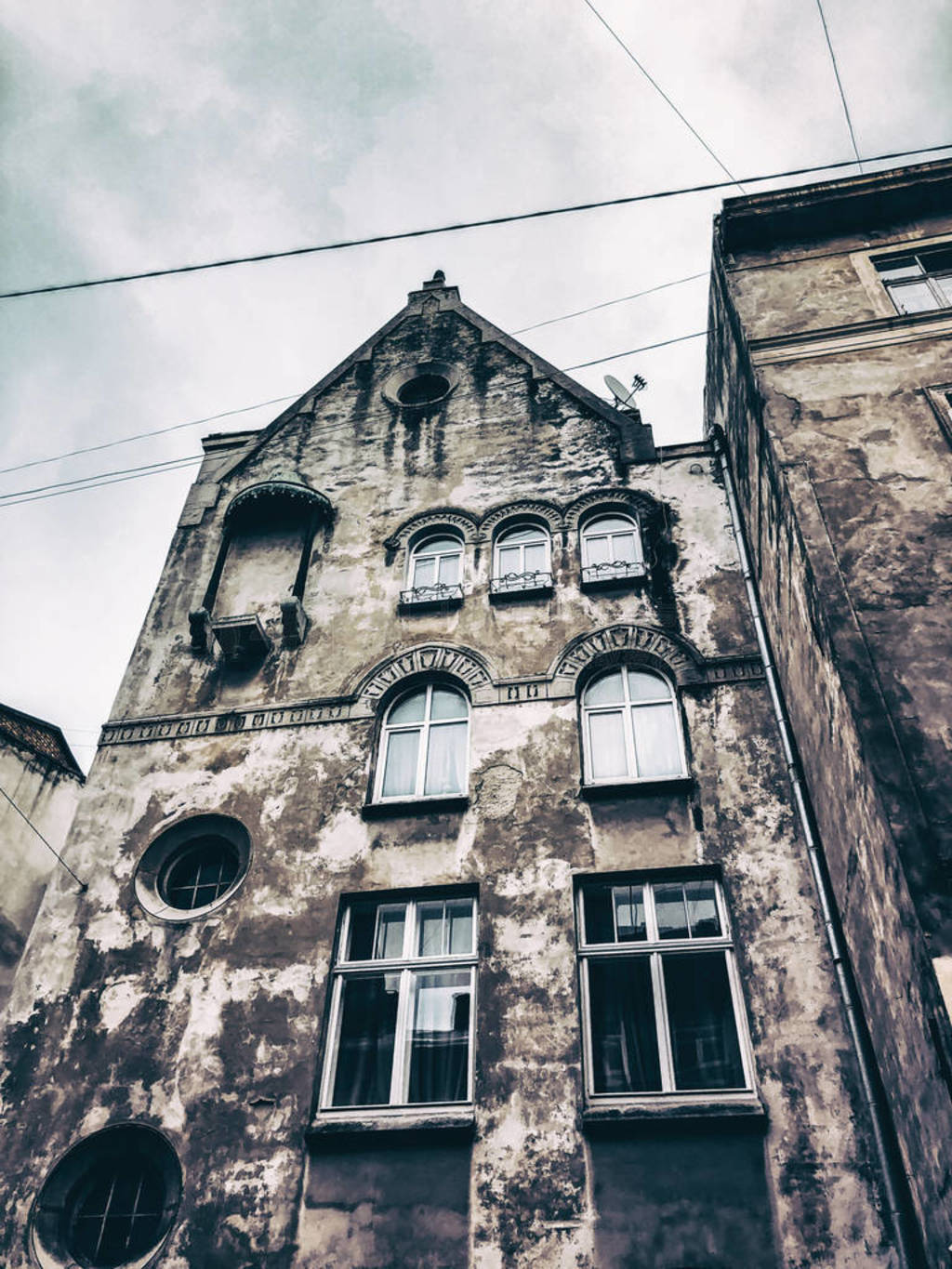 Lviv, Ukraine - December 23, 2018: Streets and architecture of t