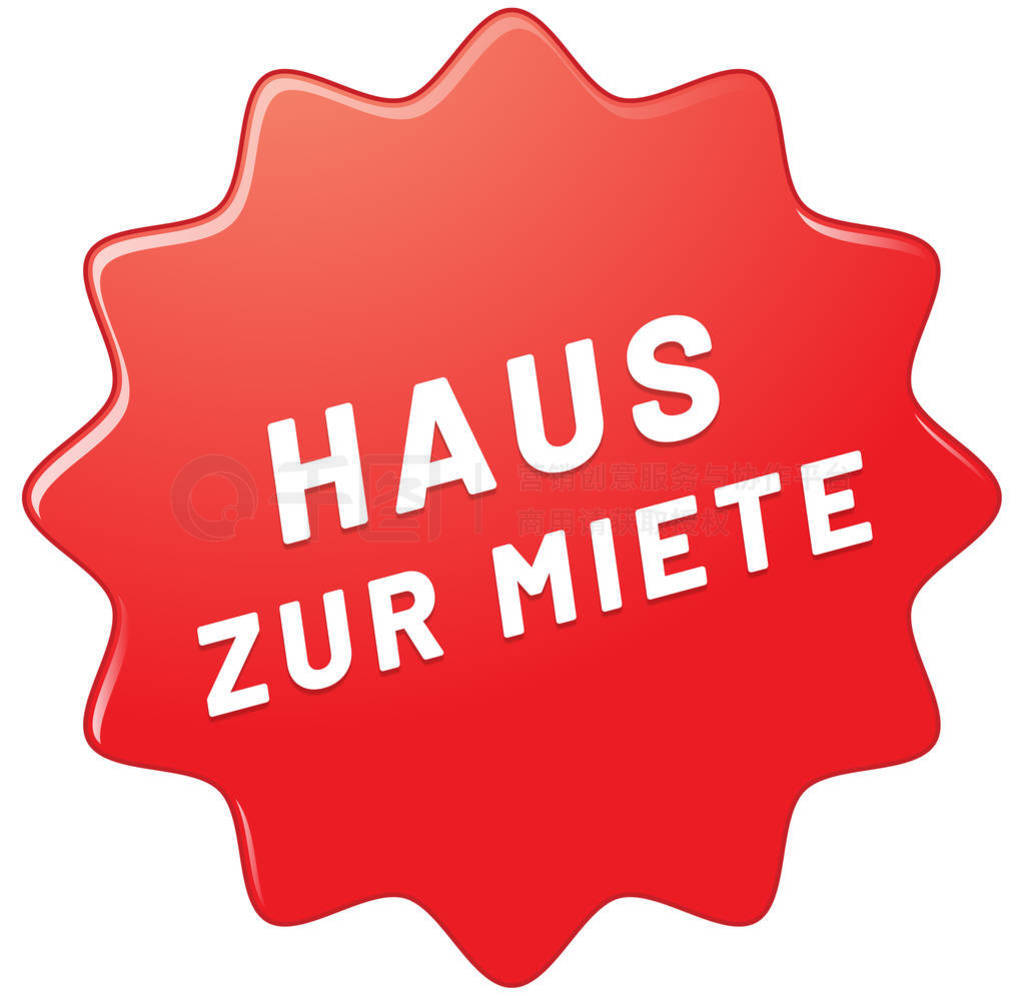 Haus zur Miete web Sticker Button