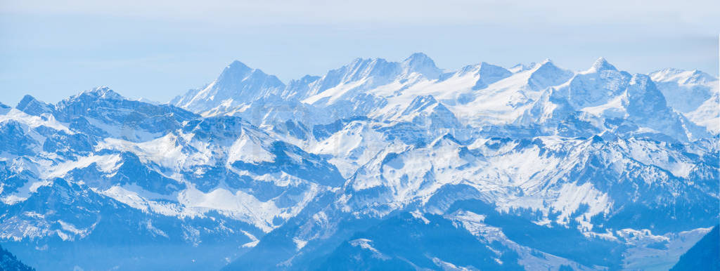 Panoramic view alps from Rigi Kulm (Summit of Mount Rigi, Queen