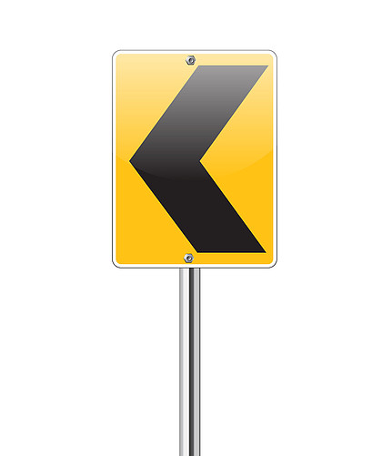 黄底黑框的交通标志图片
