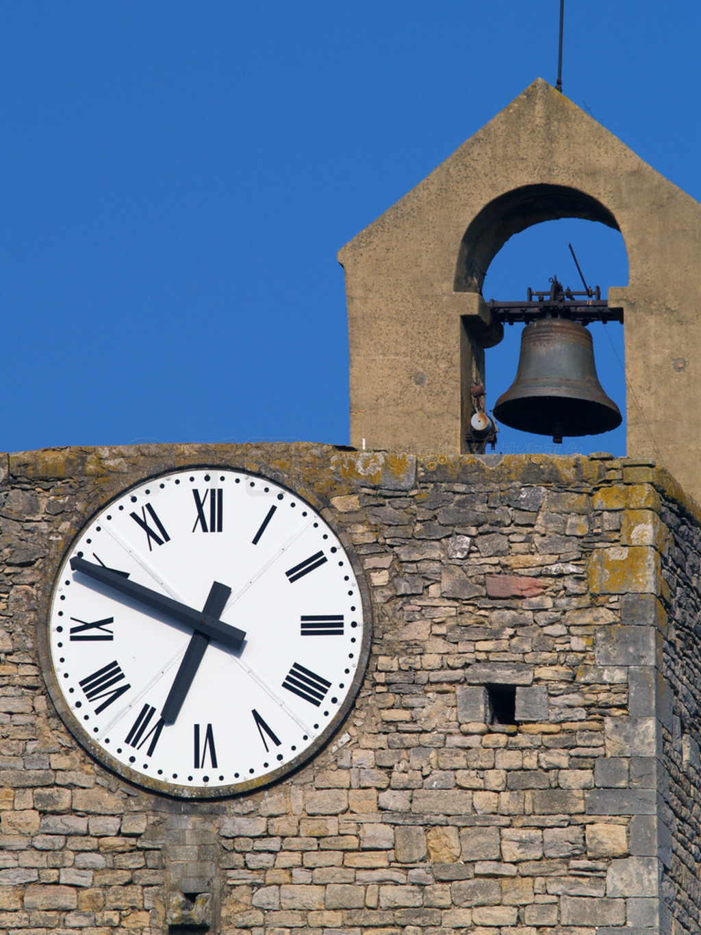 Clock tower in Bagnols-sur-Cze, France