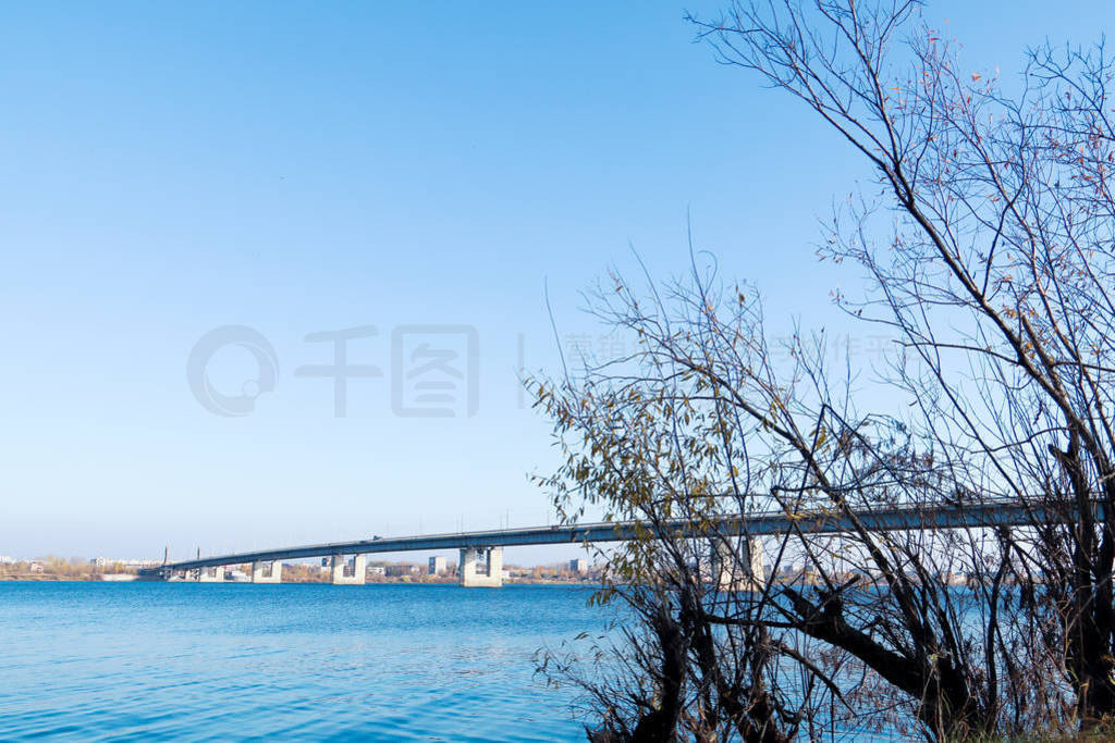 Autumn day in Arkhangelsk. View of the river Northern Dvina and