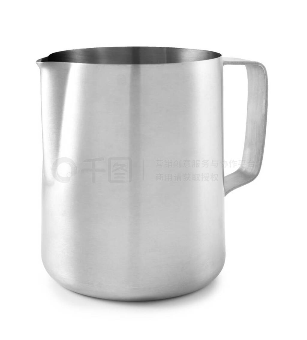 Empty pitcher isolated on white. Bartender equipment