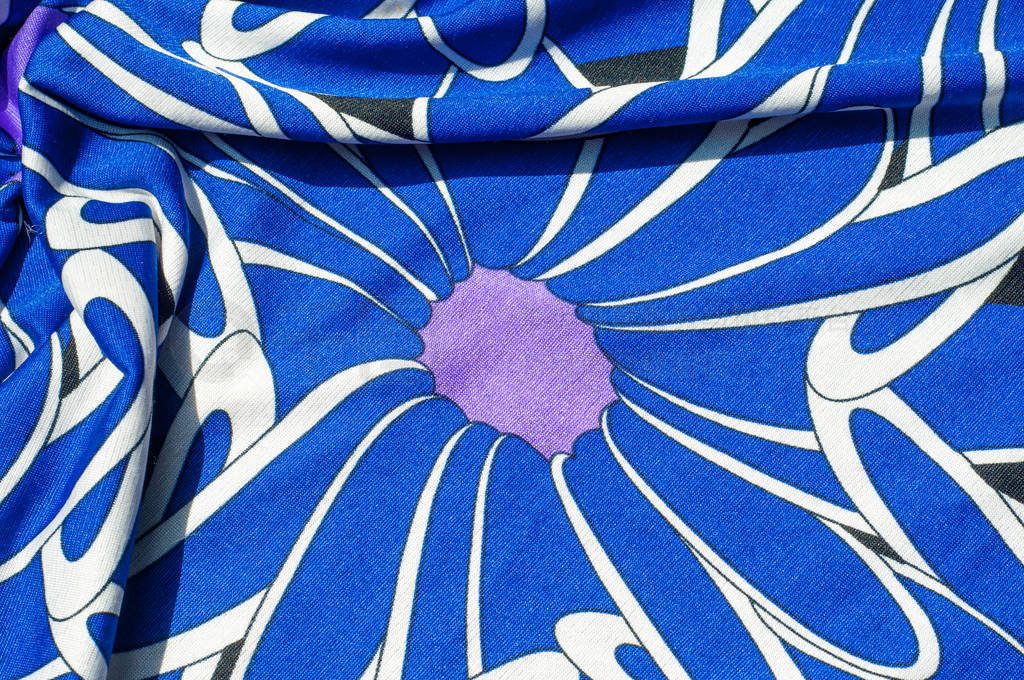 s blue silk dress. On an abstract illustration, white blue lilac