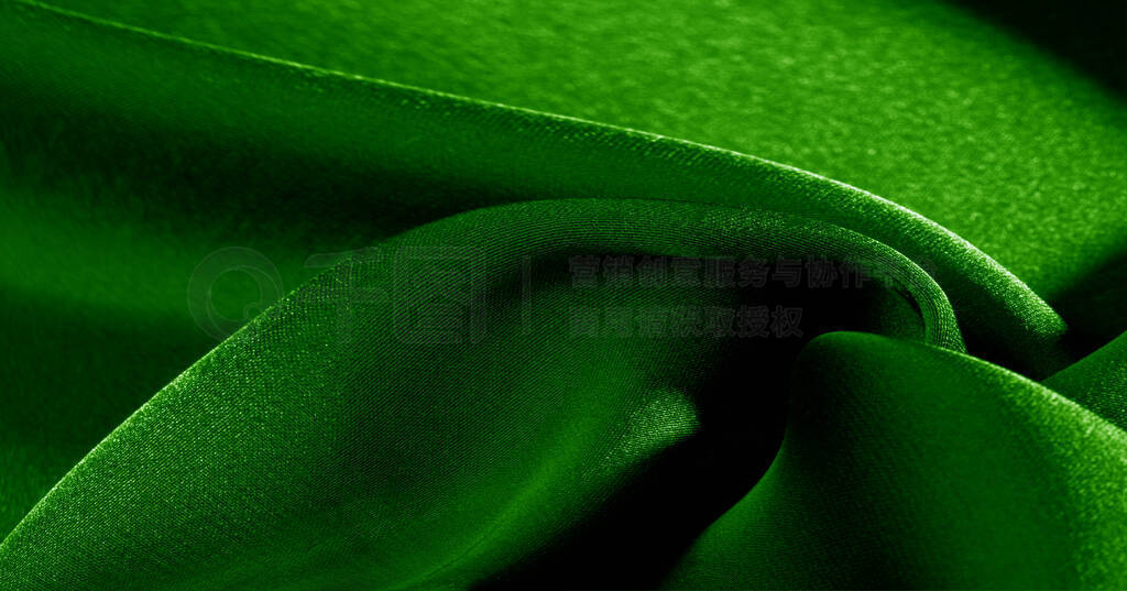 Background, pattern, texture, wallpaper, green silk fabric. Add