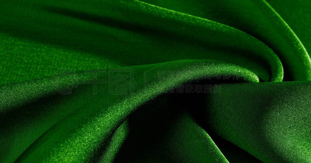 Background, pattern, texture, wallpaper, green silk fabric. Add