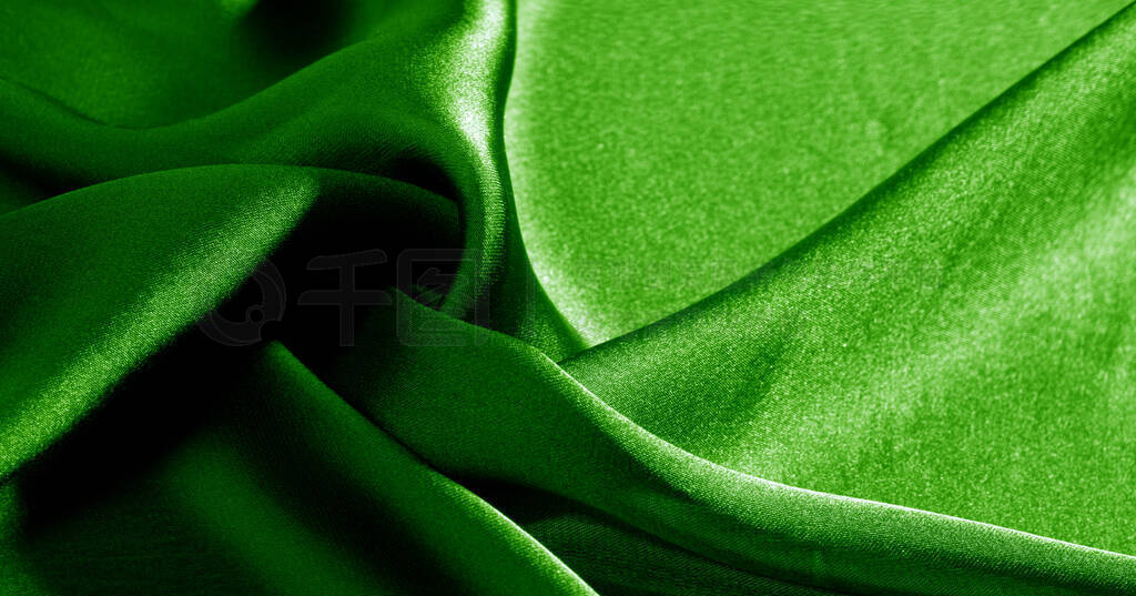 Background, pattern, texture, wallpaper, green silk fabric. Add