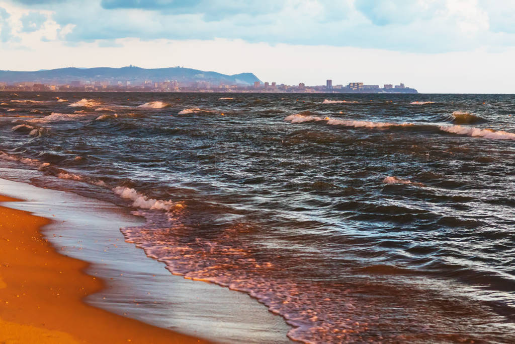 Seascape overlooking the city of Anapa located on the shores of